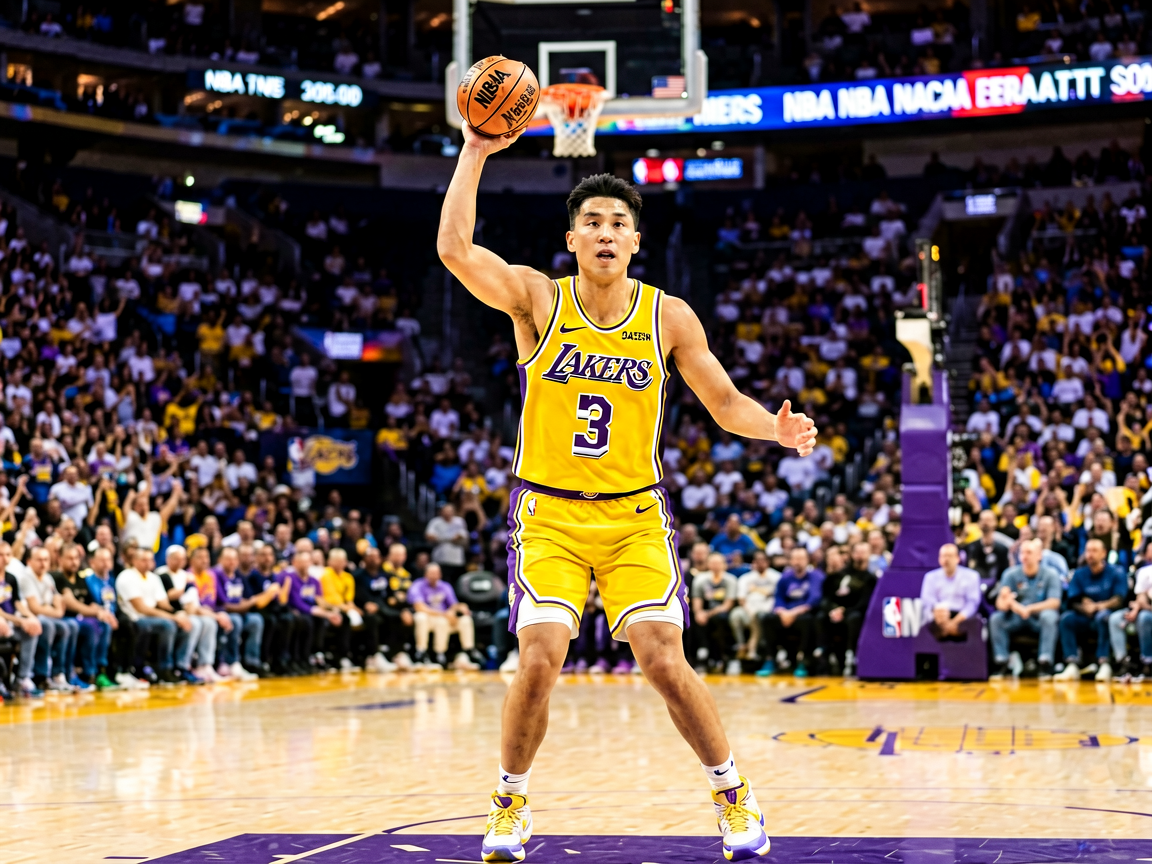 美嘉体育NBA资讯:湖人队比赛现场精彩画面